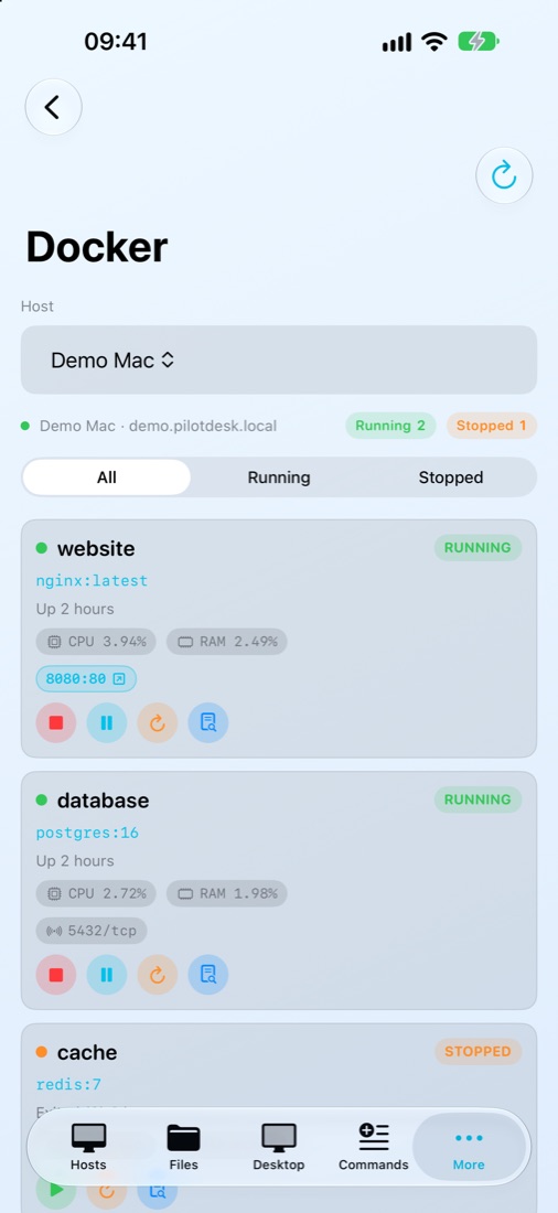 Docker containers on the Mac